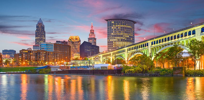 Cleveland, Ohio, USA downtown