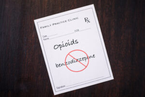 Opioid Prescription - with warning not to prescribe with benzodiazepines