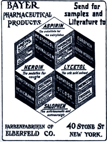 Bayer pharmaceutical products. advertisement - Send for samples and literature.
