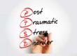 Save Download Preview PTSD - Posttraumatic Stress Disorder acronym with marker, medical concept background