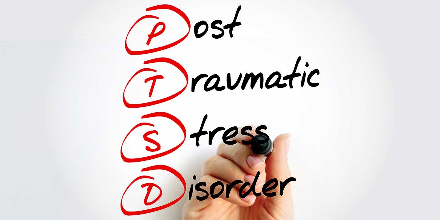 Save Download Preview PTSD - Posttraumatic Stress Disorder acronym with marker, medical concept background