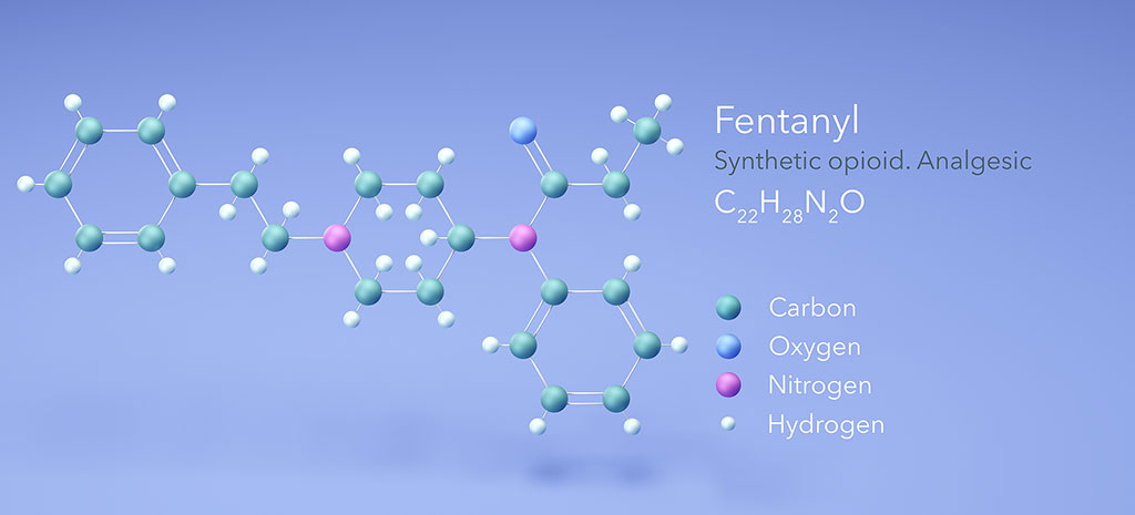 A graphic of fentanyl molecular structure